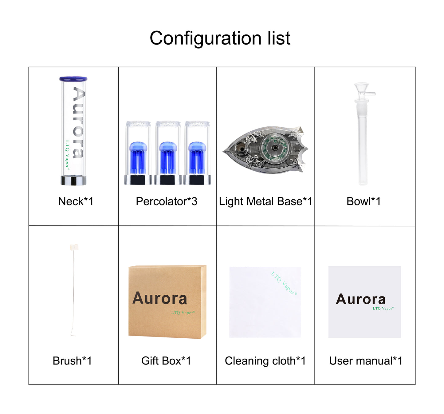 Aurora - 22” LED Light Dab Rig / Water Pipe