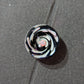 Black and White Swirl Implosion Marble