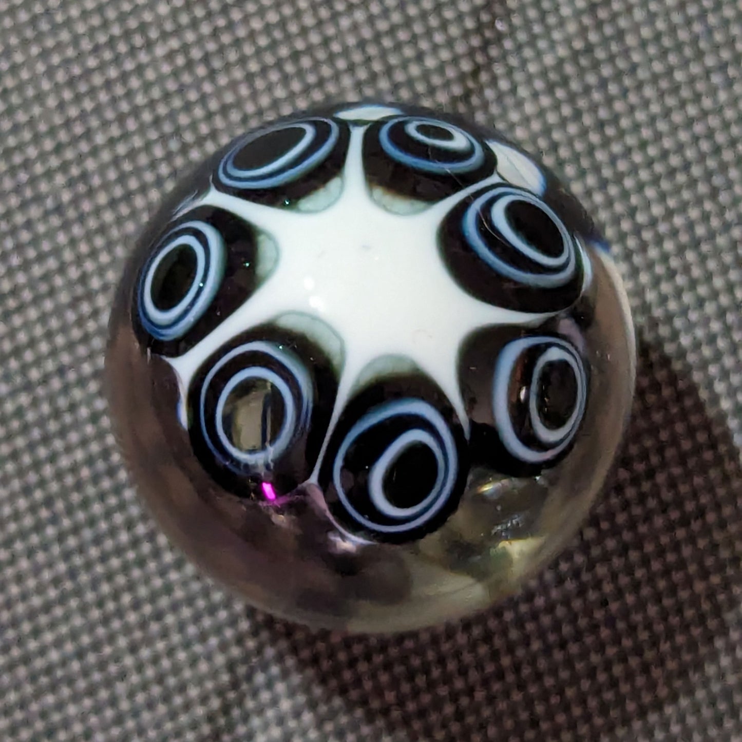 Black and White Swirl Implosion Marble