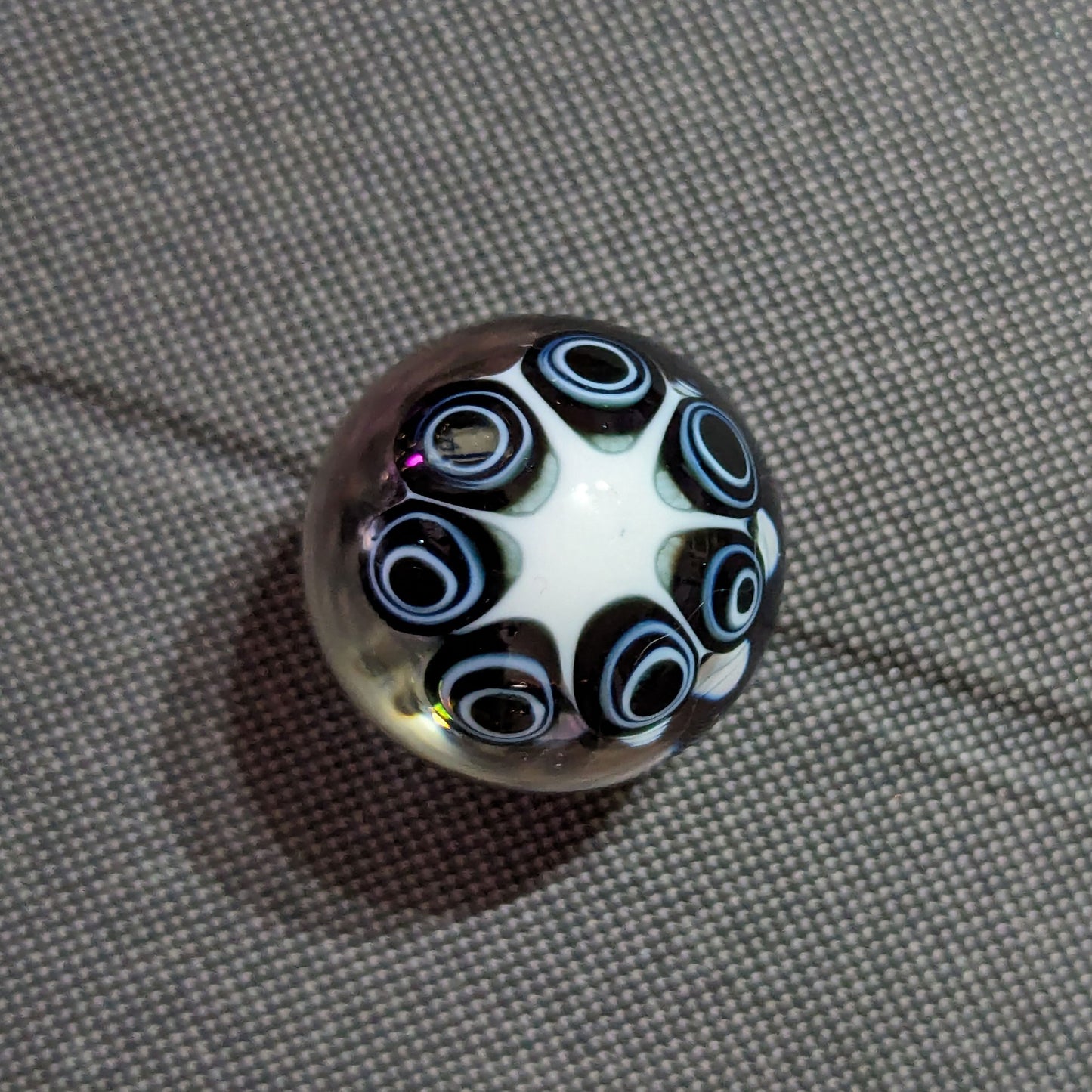 Black and White Swirl Implosion Marble