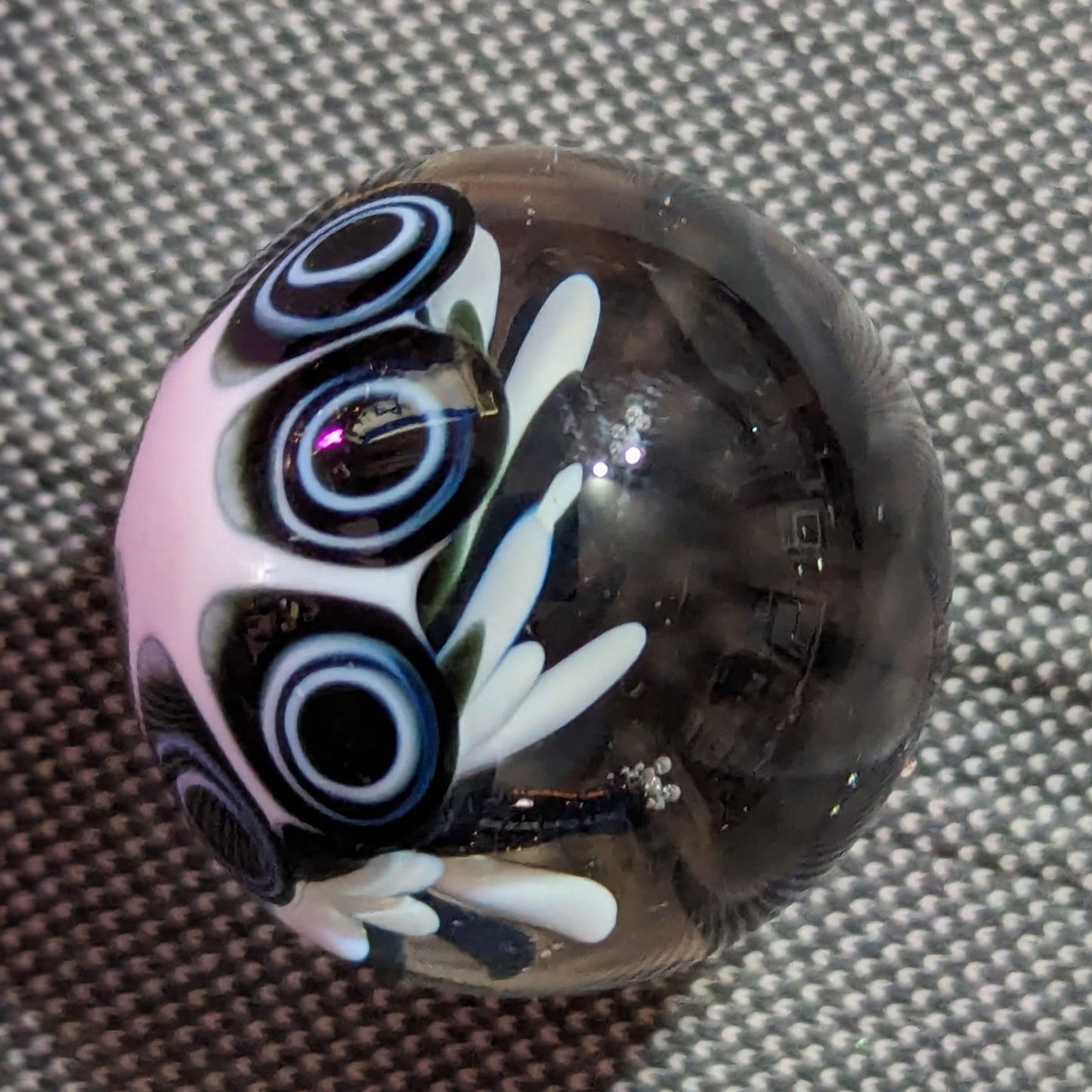 Black and White Swirl Implosion Marble