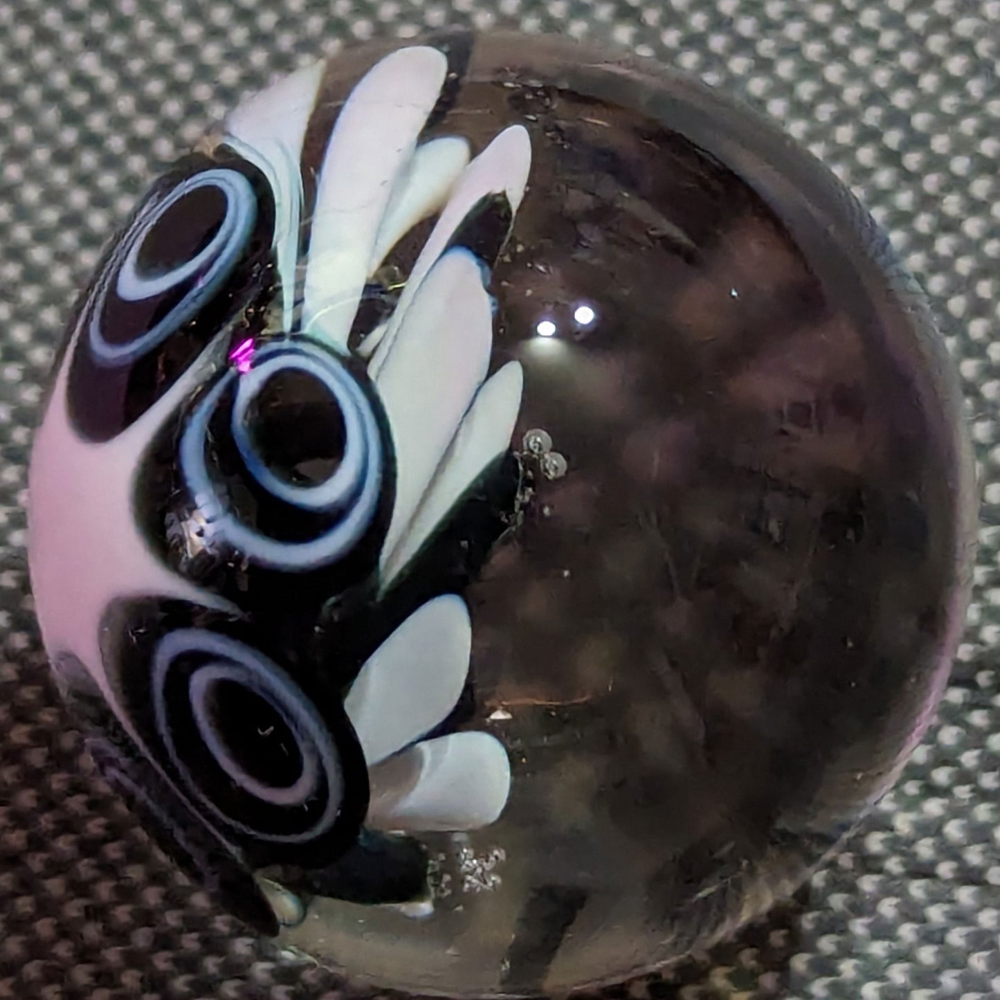 Black and White Swirl Implosion Marble