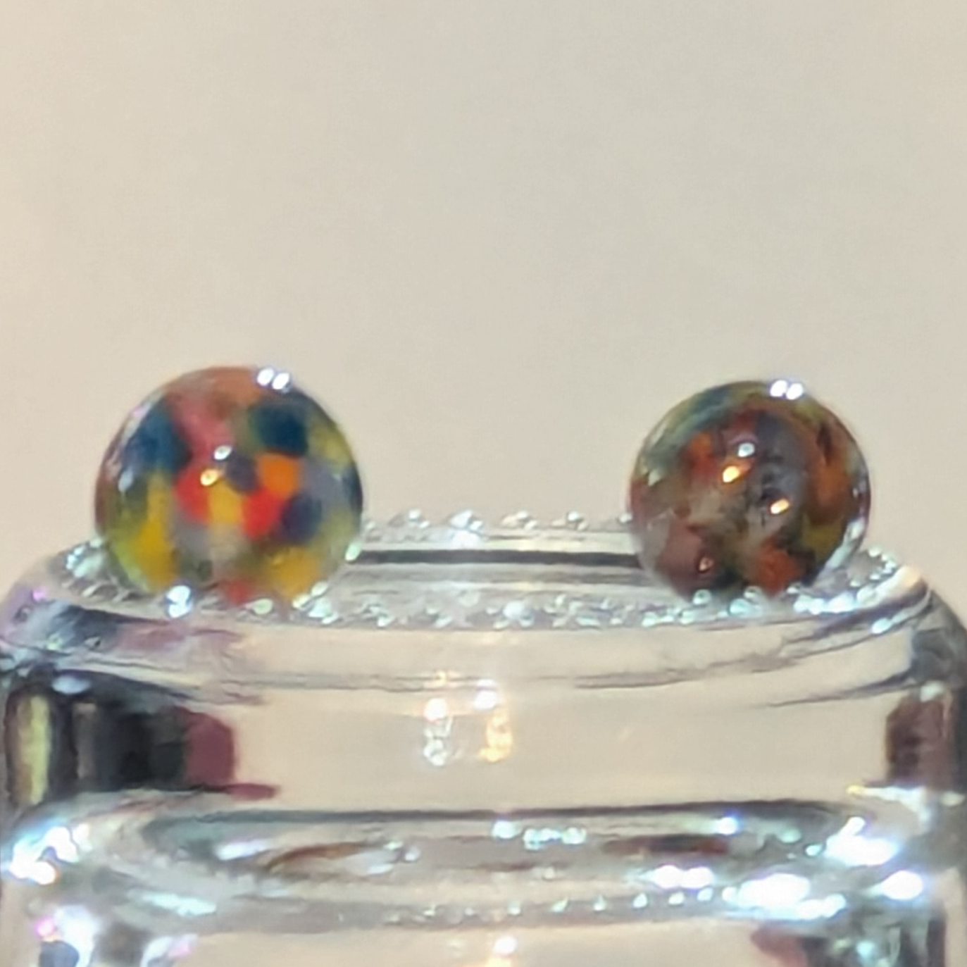 Terp Pearl Pair - Inverted Rainbow Cluster 02