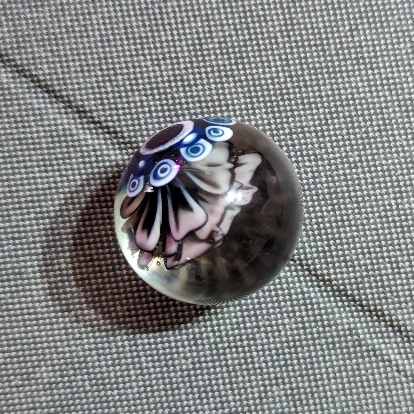 Black & White Flower Marble and UV Pendant Set