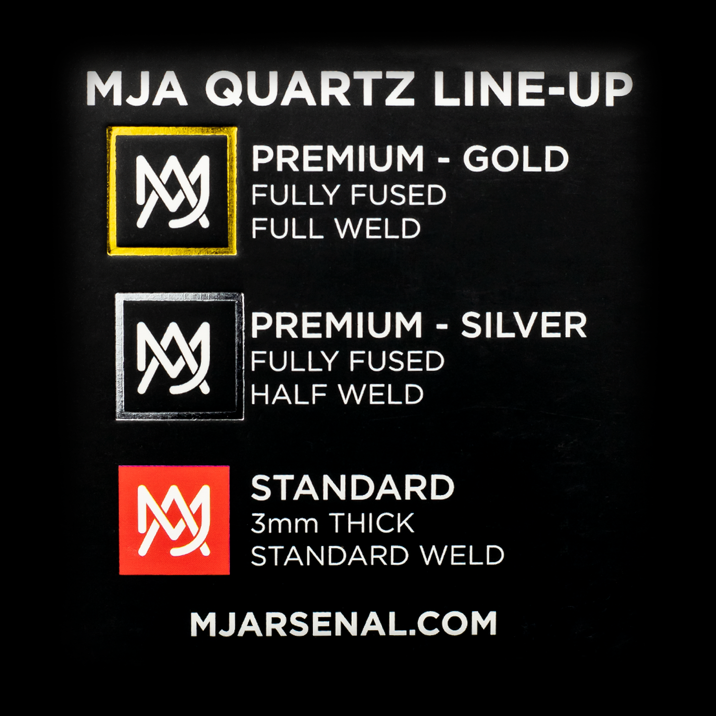 MJA Premium Full Weld Large Clear Banger